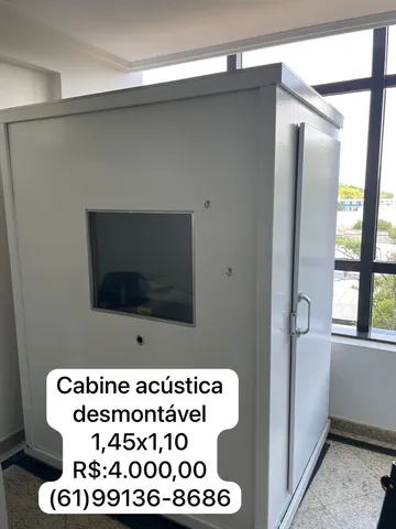 Cabine Acústica para tradução simultânea 1,00 X 1,00 X 2,00 (L x C