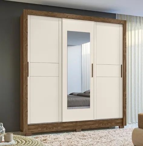 Guarda Roupa 3 Portas 2 Gavetas c/ Espelho Super Lindo Fazemos Entrega
