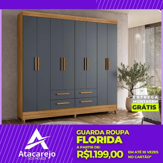 Guarda Roupa Casal Entrega e Montagem Gratis 