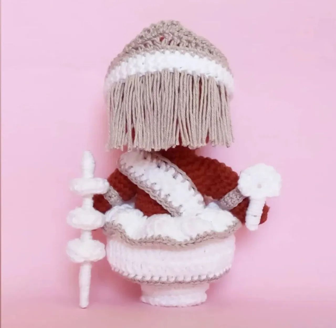 Oxalá amigurumi de Crochê