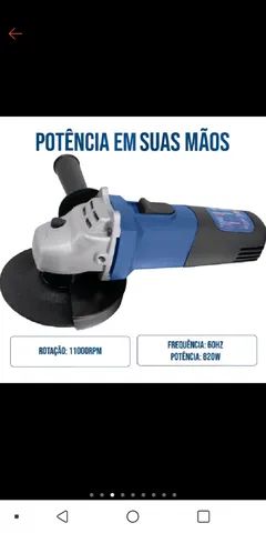 Esmerilhadeira Angular 115 mm 4 1/2 820W 11000 rpm<br>110volts e 220v - Foto 2