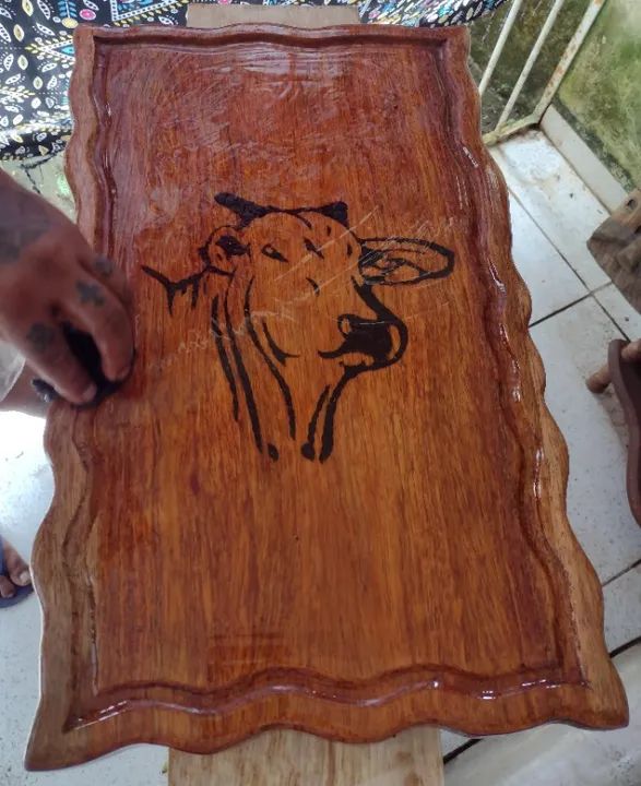 Taboa de madeira para cortes, churrasco, frios  - Foto 4