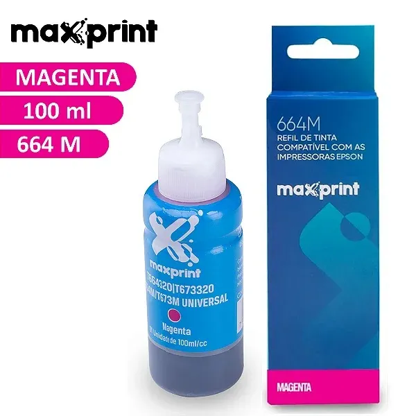 Tinta de Impressora Epson 664 Magenta Compatível L100 L110 L120?