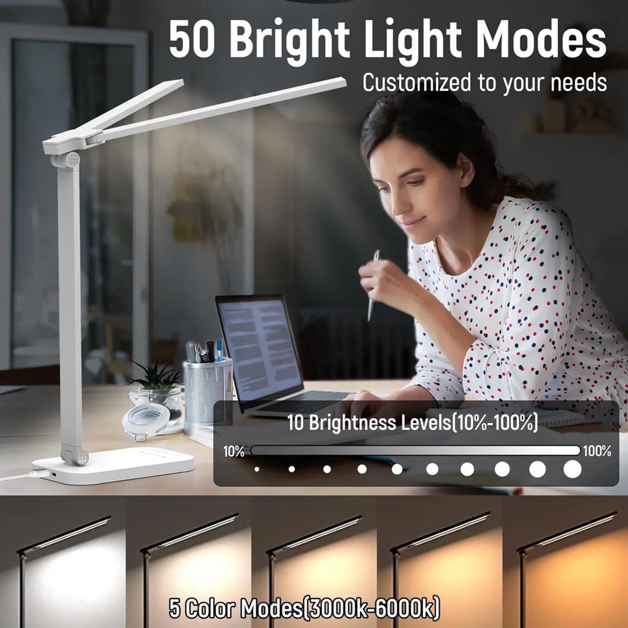 Luminária de Mesa LED 50 Modos de Iluminação - Foto 4