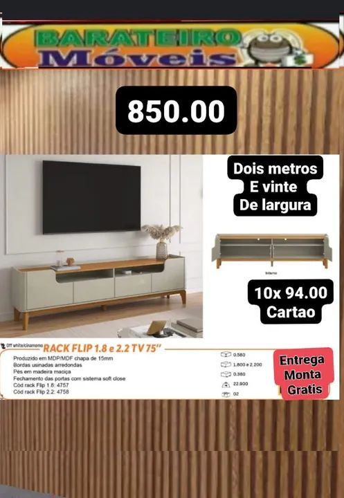 Rack para TV 75 polegadas - 2.2