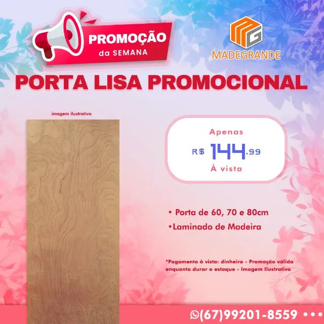 Porta Laminada de Madeira Promocional