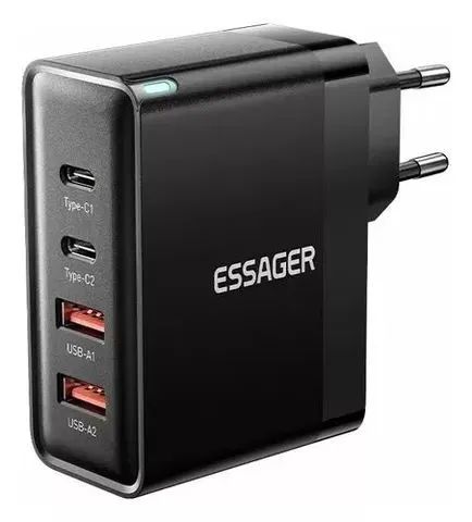 Carregador Turbo 4 Em 1 Essager 100w Fast Charger Ios Macos Cor Preto Lacrado - Foto 2