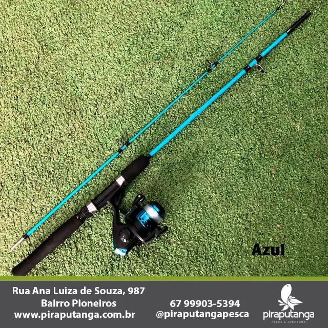 Kit Pesca Piraputanga Piau Piapara Tilápia Curimba Vara + Molinete c/ Linha - Foto 5