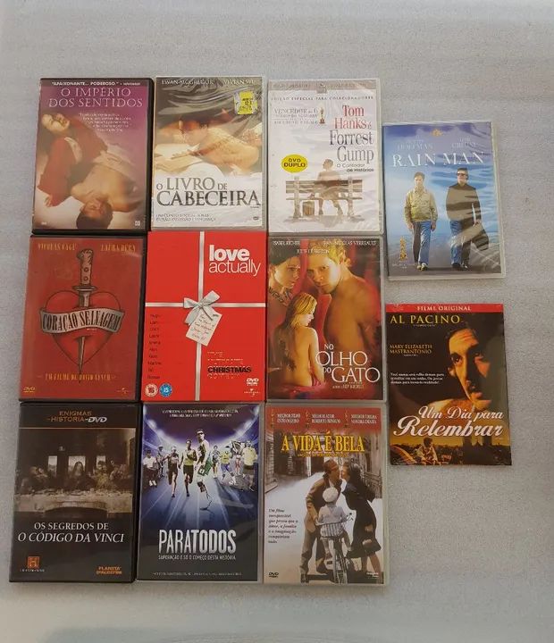 11 DVDs FILMES FAMOSOS alguns lacrados