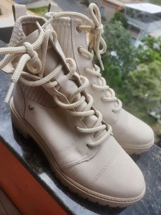 Coturno bege feminino - tam. 38 - Foto 4