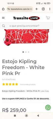 Estojo Kipling Grande, Item de Papelaria Kipling Usado 93872829