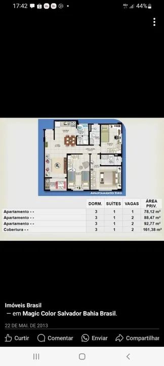 3/4Suite e varanda, planejado cozinha Rua da passarela SSA.NorteShopping 2 vaga garagem - Foto 4