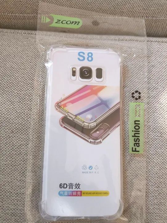 Capa silicone para S8 Samsung com protetor nas quinas