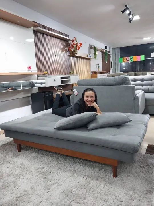LINDO  E BARATO - SOFÁ CAMA - ESTOFADO NOVO E MACIO