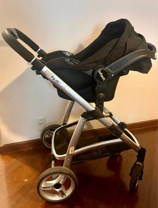 Carrinho de passeio com bebê conforto - Epic Lite Infanti - Foto 4