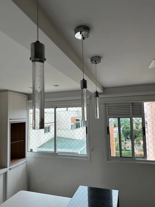 Kit 3 Pendentes com Bolhas Led luz amarela