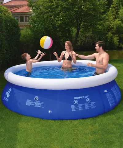 Piscina Inflavel C/borda 2490lts 8783207 2,40x63cm Promoção - Foto 3
