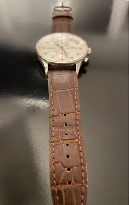 Relógio de pulso analógico chronograph vintage masculino  - Foto 4