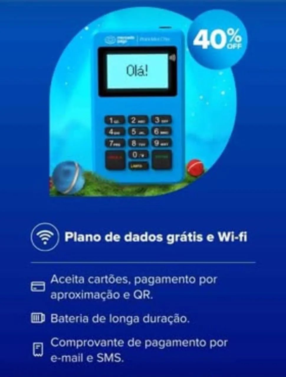 PROMOCAO ! MERCADO PAGO POINT MINI CHIP COM WIFI - Foto 2