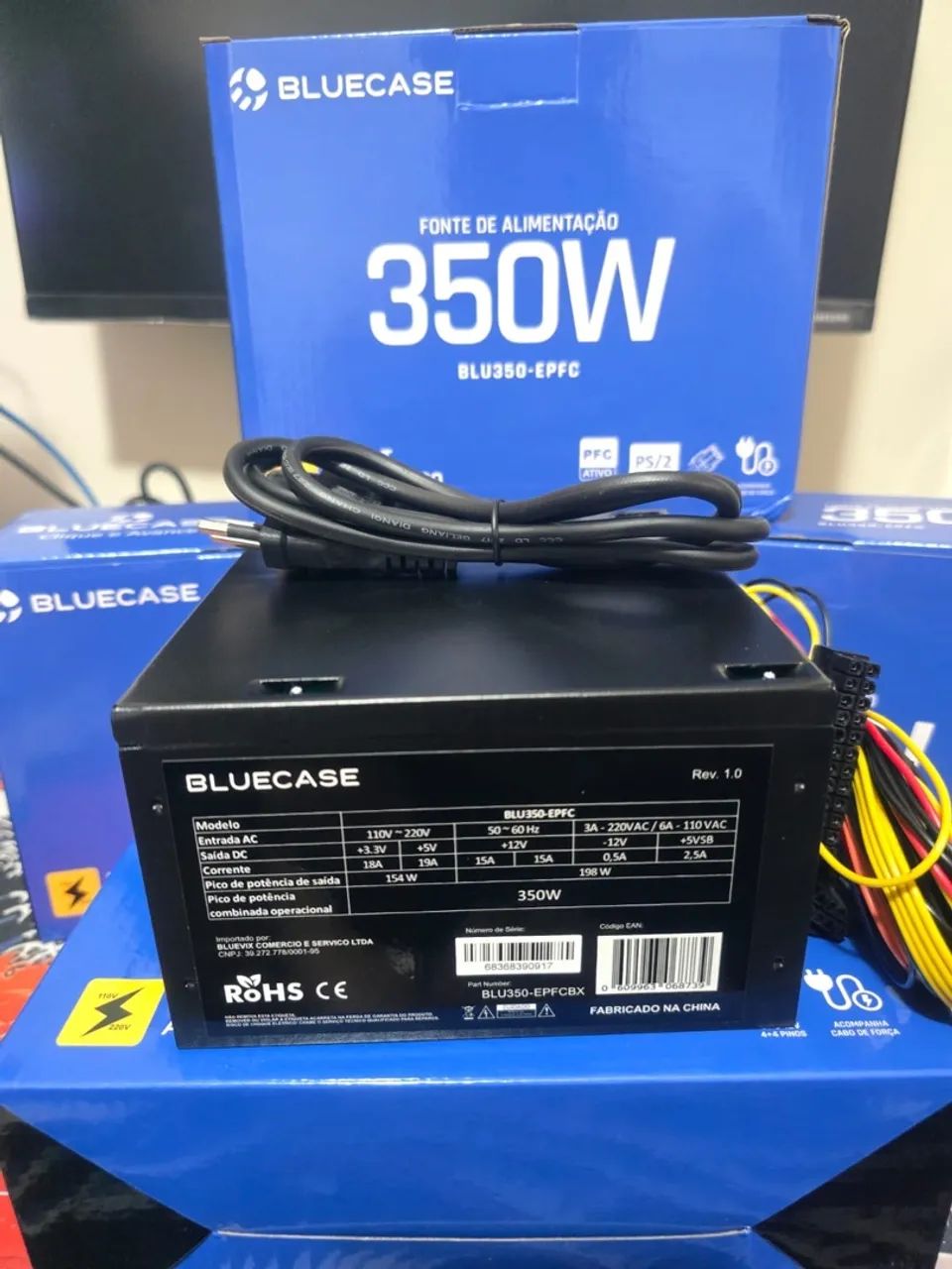 Fonte ATX 350W PFC Ativo Bivolt Auto PS/2 - Foto 2