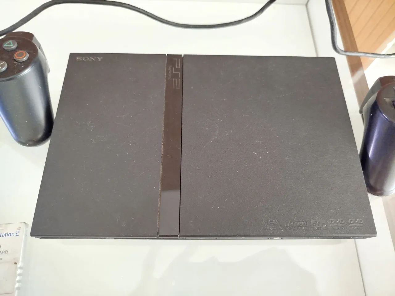 PS2 Slim Preto com 2 Controles - Foto 3