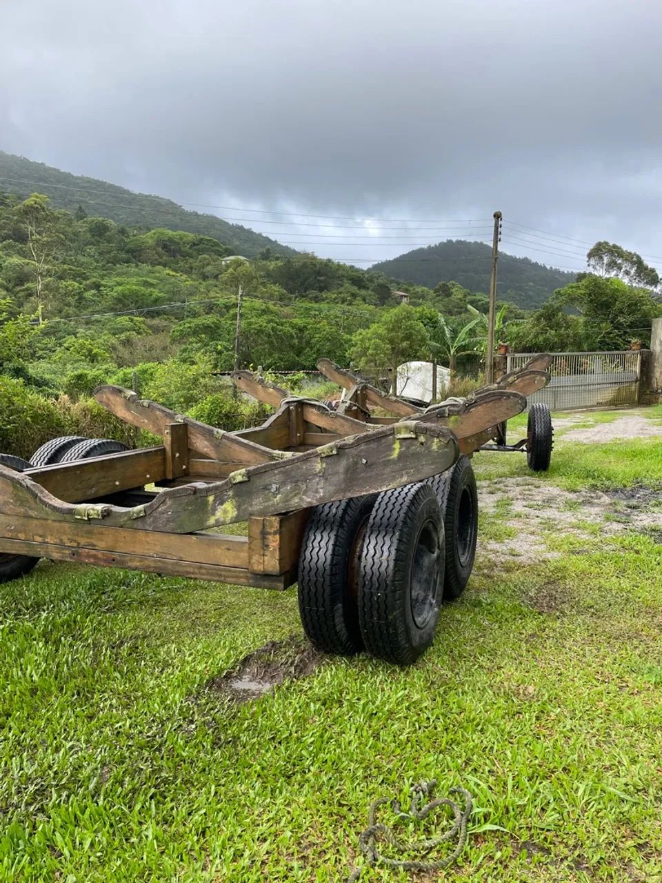 Carreta de Encalhe em madeira - Foto 13