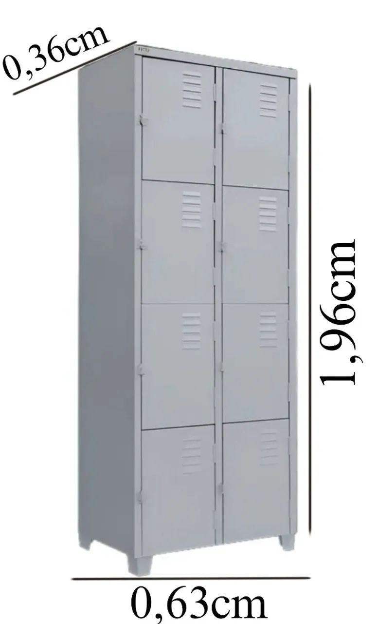 Roupeiro de Aço SEM PORTAS ESCRITORIO - 1,96x0,63x0,36m - Corpo CH # 26 - - Foto 2