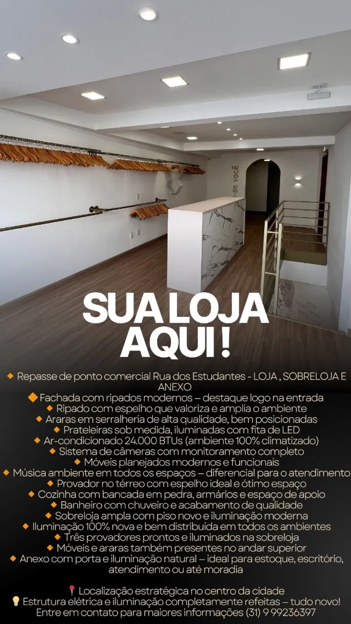 Repasse de ponto comercial em Viçosa MG