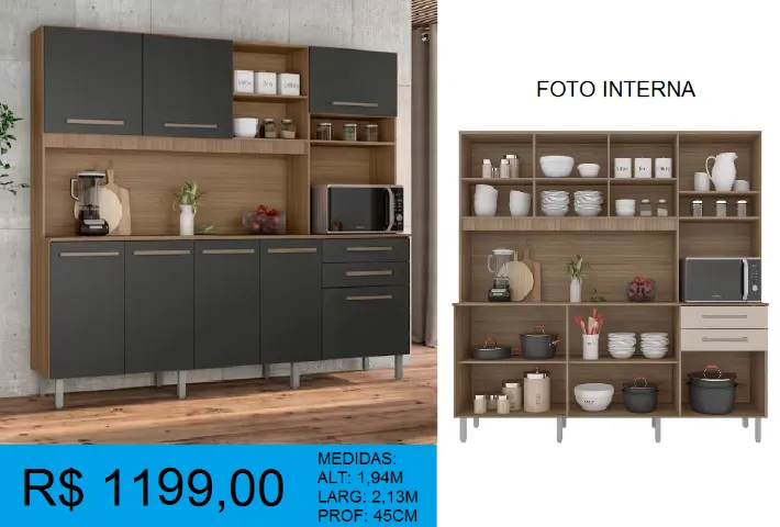 Armario de cozinha - parcelamos ate 12x sem juros