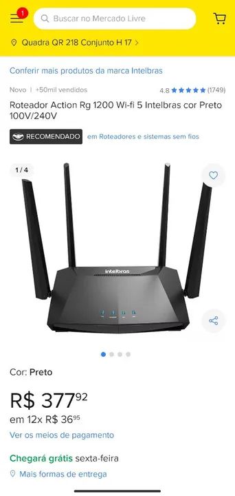 Roteador dual band Intelbrás Action RG1200 - Foto 5