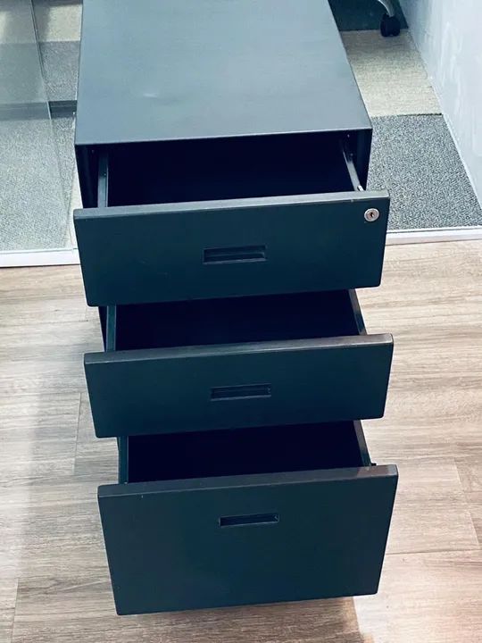 Gaveteiro aço preto fosco  - Foto 4