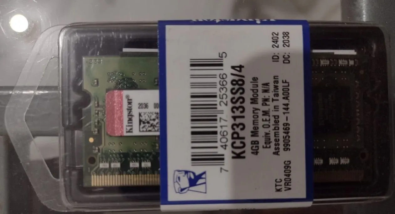 Memória RAM Kingston 4GB DDR3 para Notebook 1600Mhz