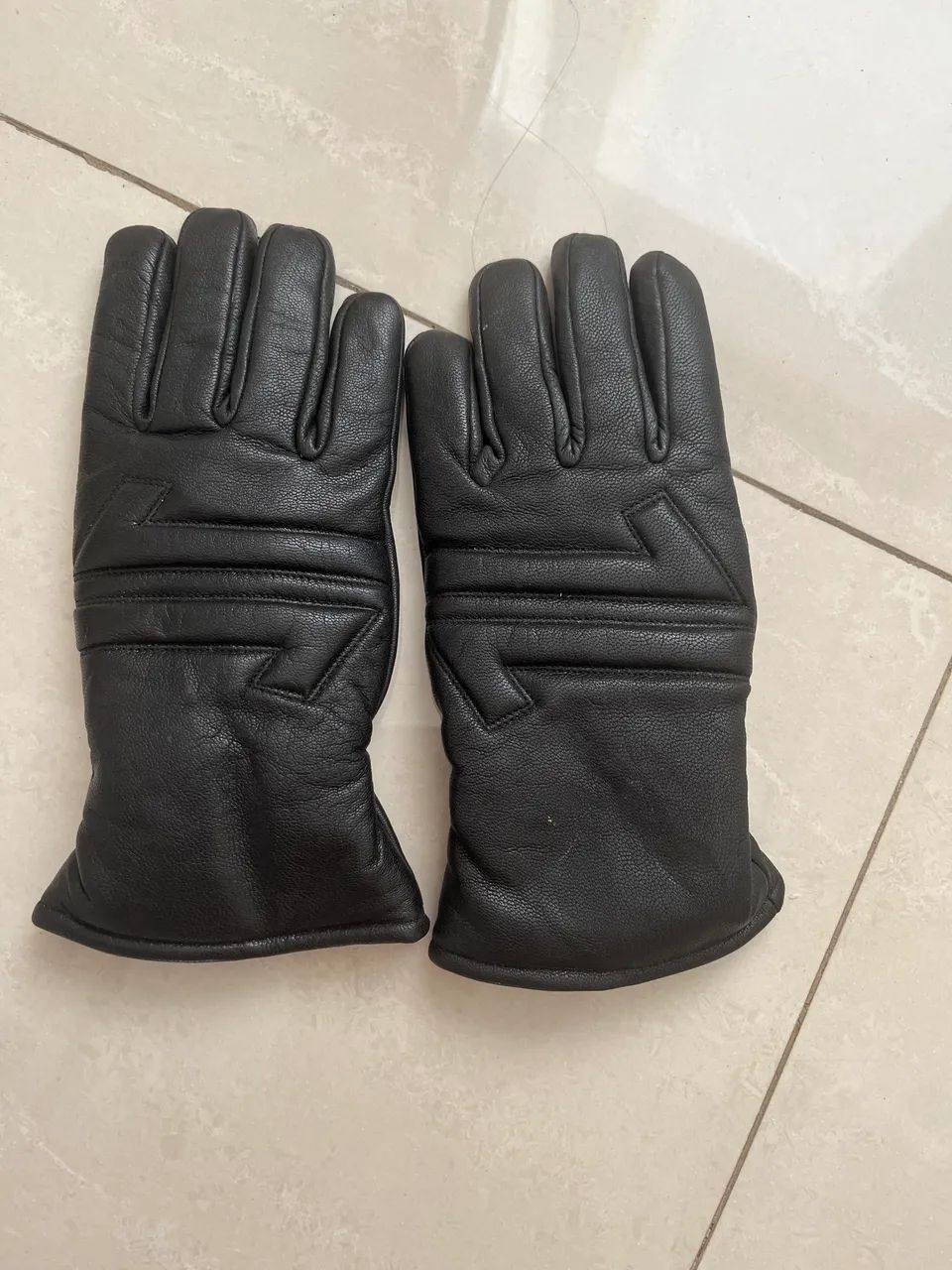 Luvas couro moto tamanho P - Foto 3