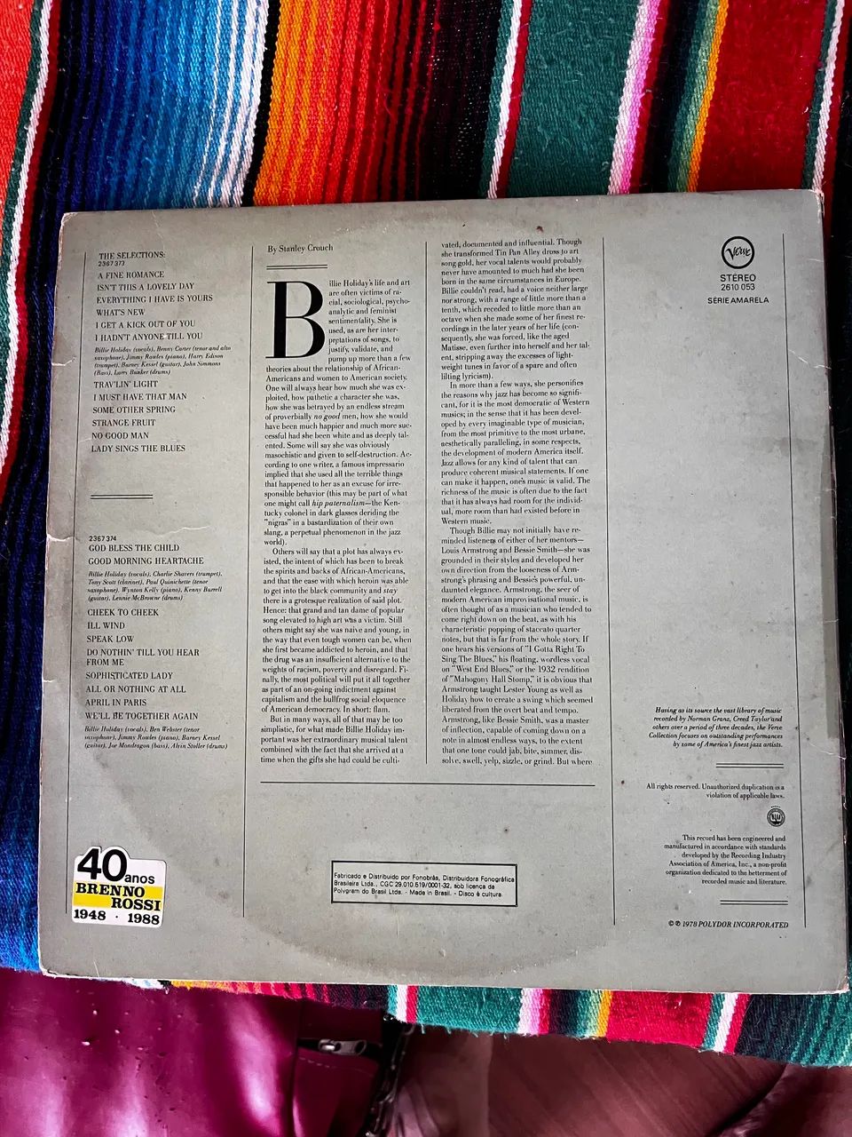 Lp Billie Holiday All or nothing at all duplo  - Foto 2