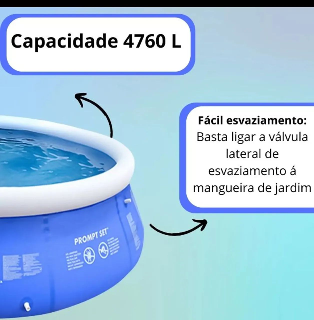 Piscina inflável 4760 litros  - Foto 3