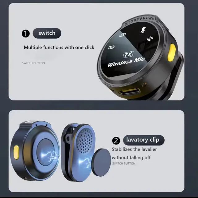 ? Xiaomi Microfone de Lapela J6 Sem Fio - Sua Gravação Profissional ao Alcance das Mãos!  - Foto 2