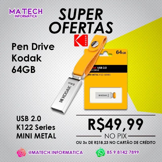 Pen Drive 64GB Kodak Flash Drive