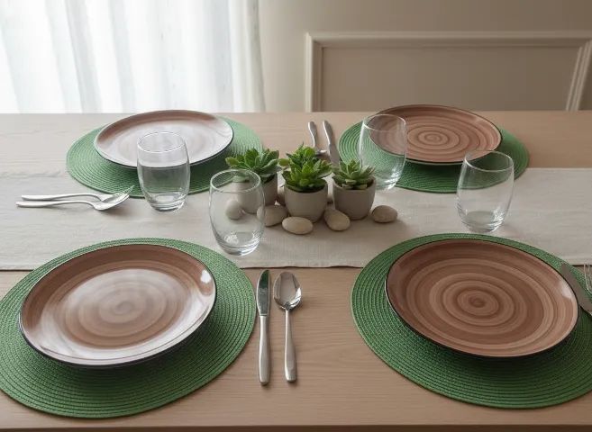 Oportunidade!!! Conjunto de 4 Pratos rasos Grandes Turcos Porselen desenho espiral  - Foto 3