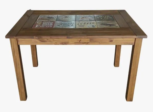 Mesa 120cm De Madeira Rustica Sala De Jantar E Cozinha - Foto 5