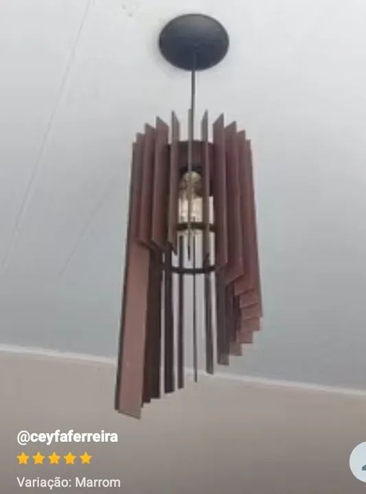 Lustre de Madeira Moderno - Foto 2