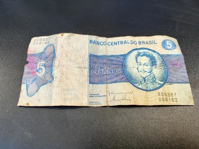 Nota Cédula de 5 Cruzeiros - Foto 3