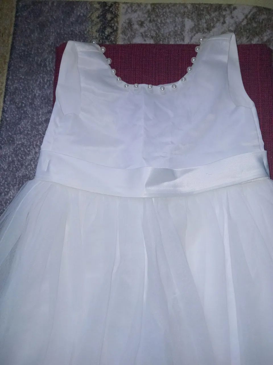 Vestido de tule branco para menina - Foto 2