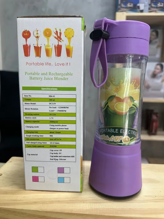 Mini Liquidificador Portátil Recarregável - Leve Sua Bebida Para Qualquer Lugar!
