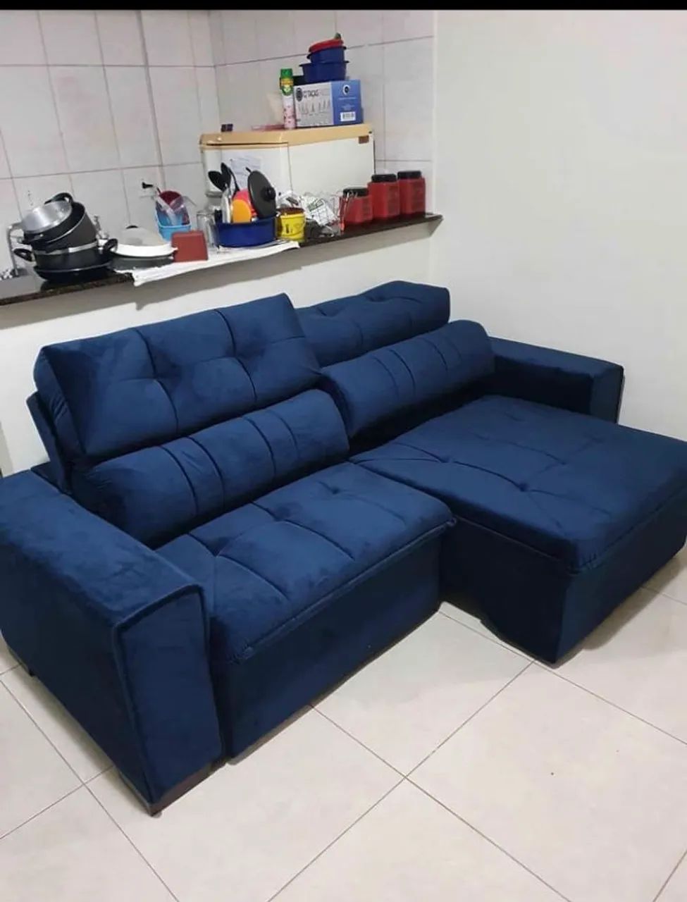 Vendo sofás retráteis e reclináveis 2 metros e 30 novos de fábrica  - Foto 4