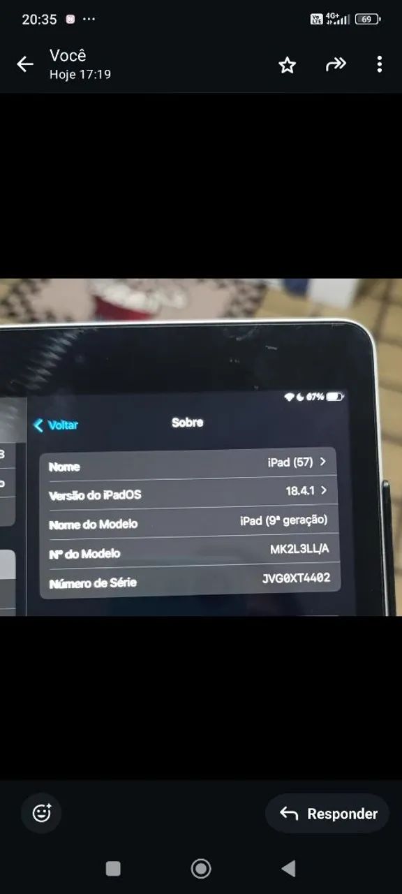 iPad 9 geração, em ótimo estado e bom funcionamento - Foto 3