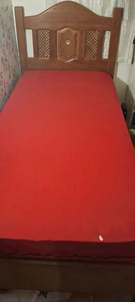 CAMA SOLTEIRO + COLCHÃO ORTOPÉDICO  - Foto 3