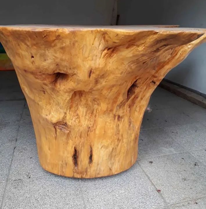 Mesa de centro rústica em madeira maciça  - Foto 3