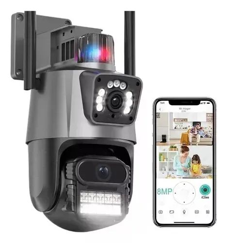 Camera Segurança Externa Lente Dupla 4k 6mp com sirene policial - Foto 4
