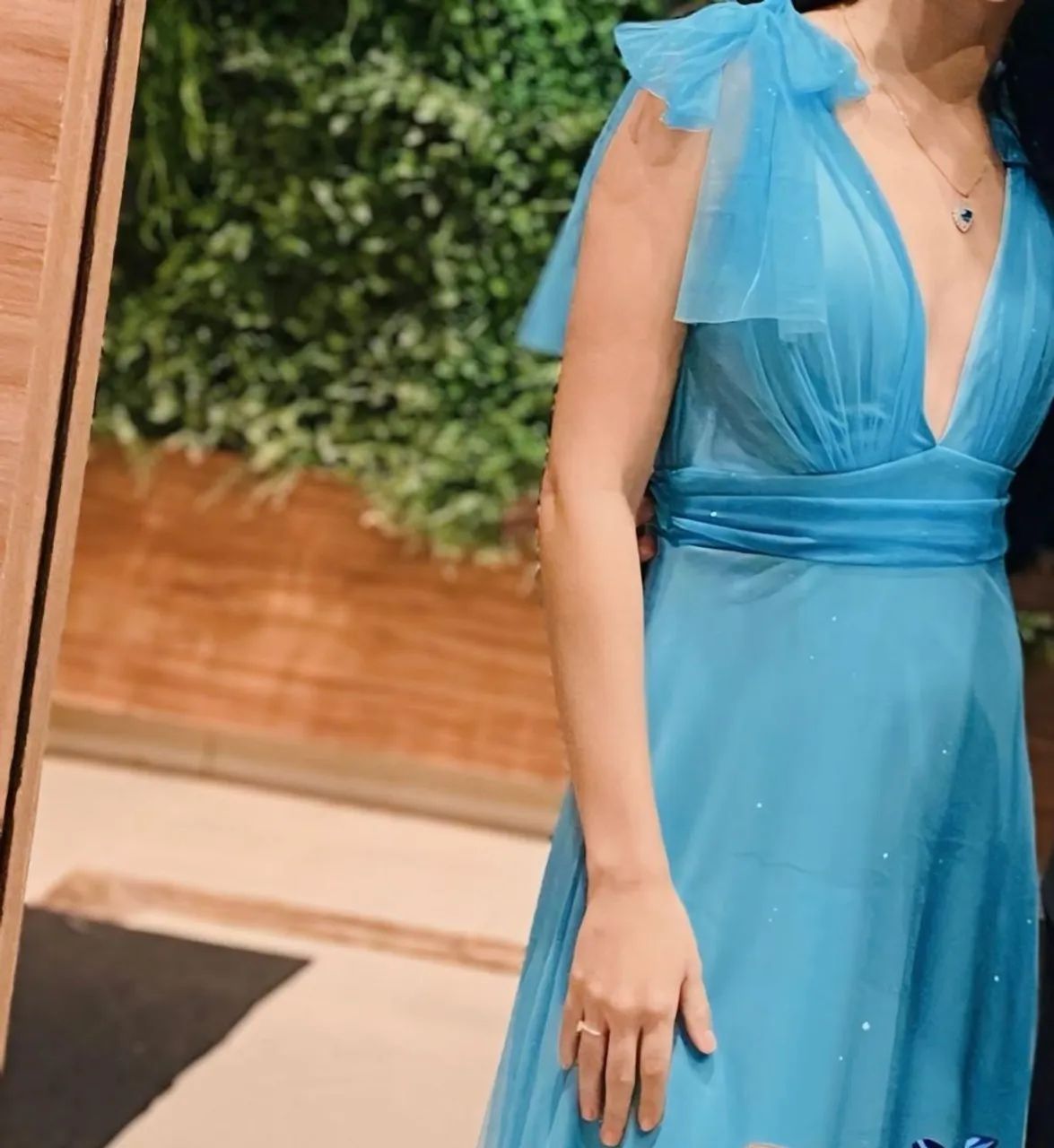 Vestido Azul de Festa P - Foto 3
