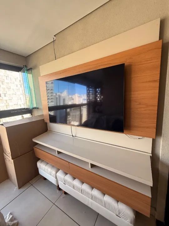 Painel de TV com rack suspenso  - Foto 3